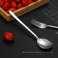 Kitchenware high quality long handle spoon fork stainless steel cutlery korean flatware set spoons